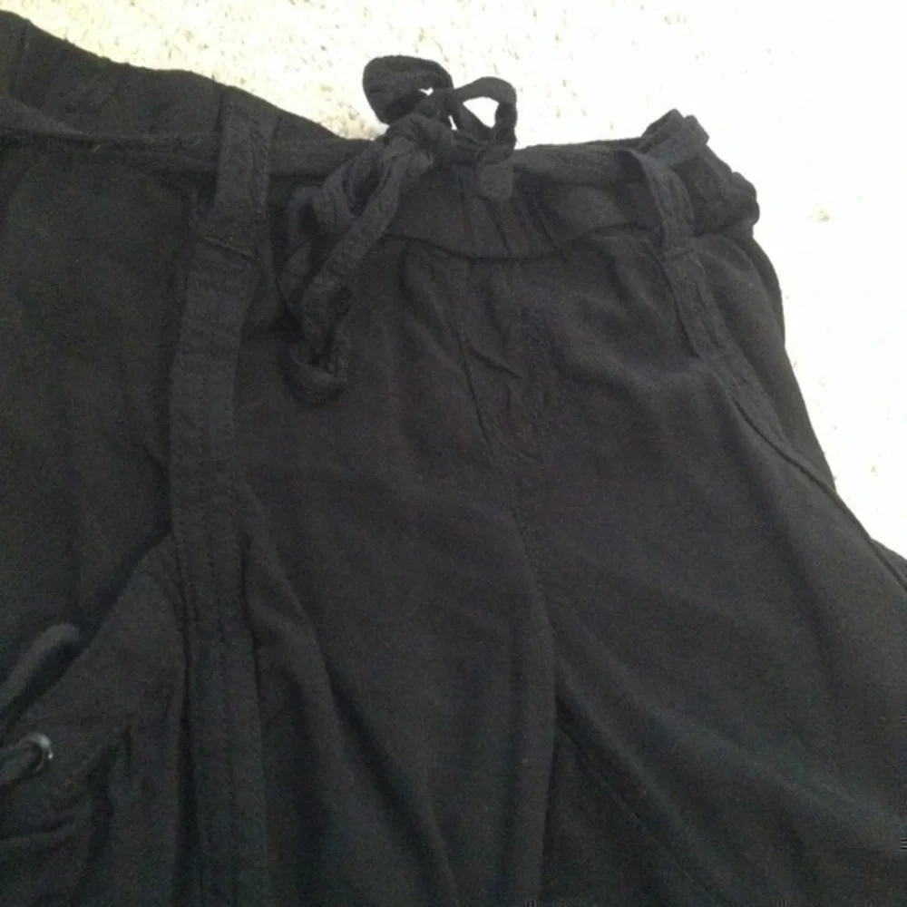 Justice girls size 8 black pants with ties
